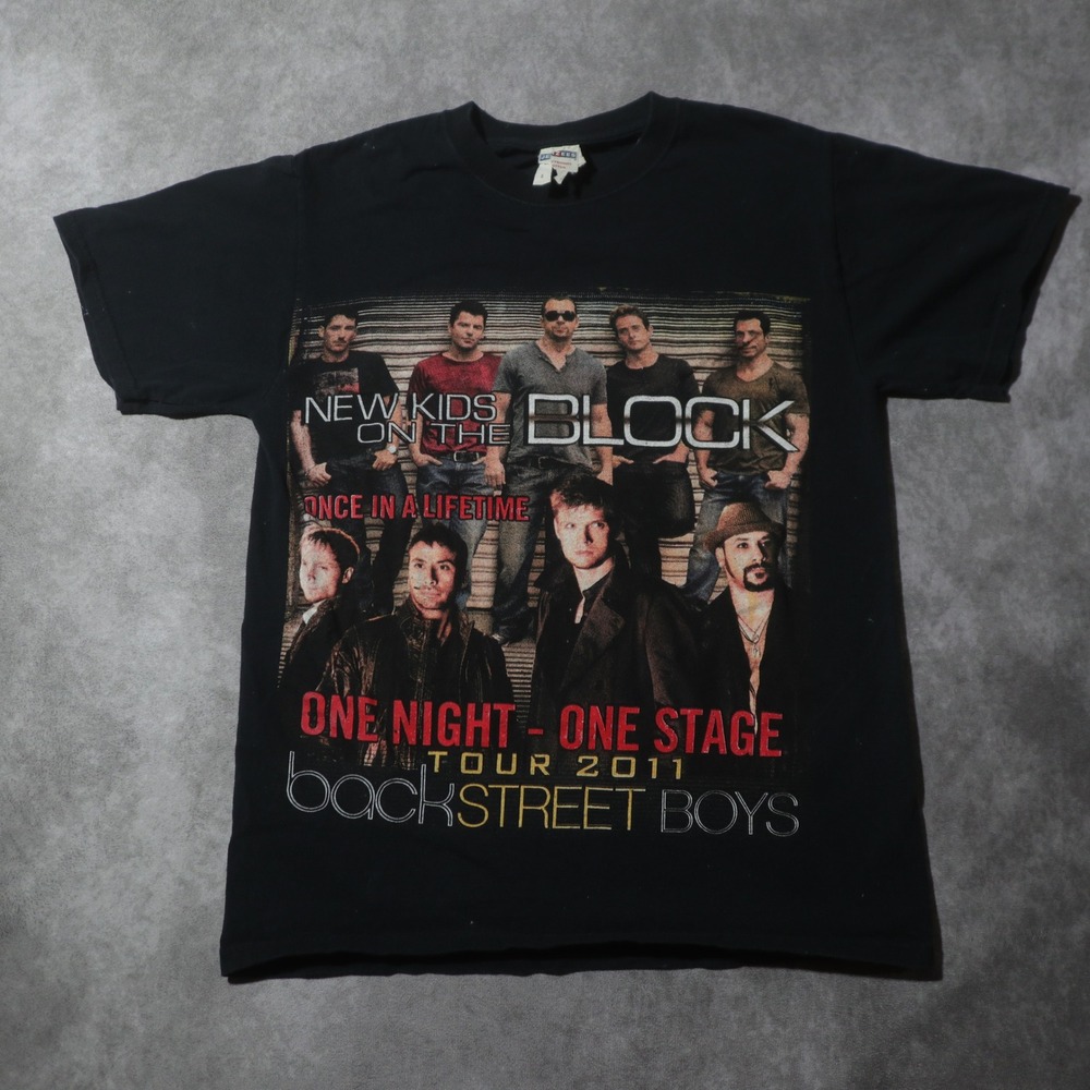 NKOTBSB Tour 2011 New Kids on the Block Backstreet Boys Black Small Jerzees